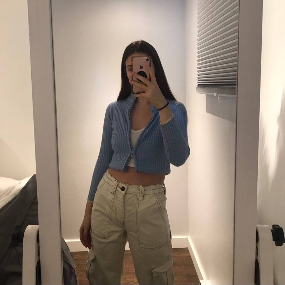 Baby blue cardigan